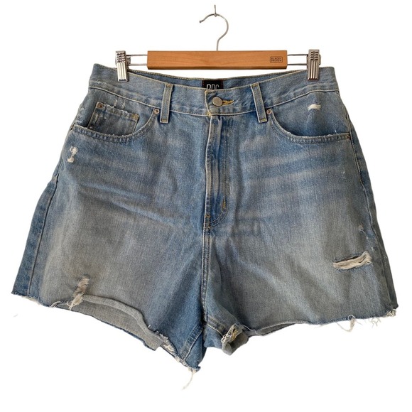BDG Pants - BDG Shorts Size 32 A Line Denim Cut Off Jean Shorts Blue Distressed Frayed Hem